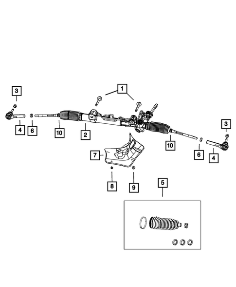 Steering Gear for 2015 Jeep Compass #0
