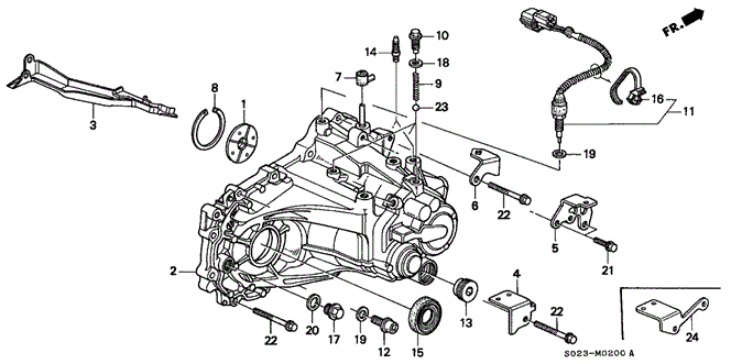Transmission - Manual/MT Transmission Housing (SOHC) for 1996 Honda CIVIC COUPE #1