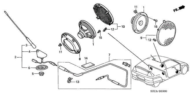 Electrical/Exhaust/Heater/Fuel/Antenna - Speaker for 2004 Honda INSIGHT #1