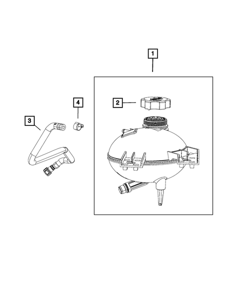 Engine Coolant Reservoir (Bottle) for 2015 Jeep Renegade #1