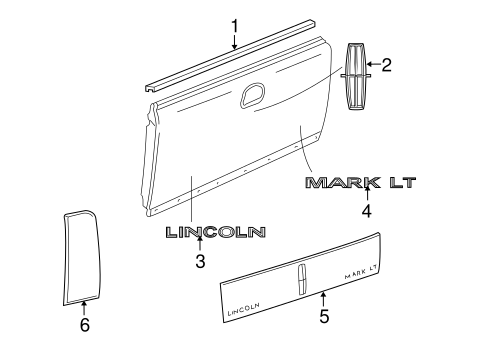 Mark LT EXTERIOR TRIM - PICK UP BOX 2