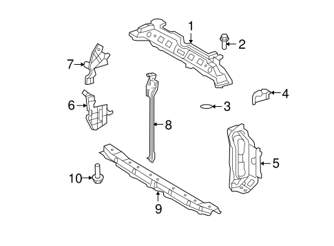 BODY/RADIATOR SUPPORT for 2008 Scion xD #1