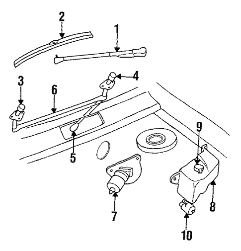 Wiper & Washer Components for 1993 Chrysler Town & Country #0