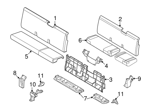 F-250 Super Duty REAR SEAT COMPONENTS 4