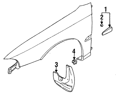 Exterior Trim - Fender for 1995 Subaru Legacy #0