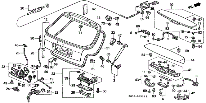 BODY / AIR CONDITIONING/TAILGATE (2) for 2000 Honda CIVIC HATCHBACK #1
