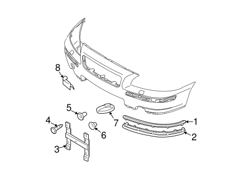 S60 EXTERIOR TRIM - FRONT BUMPER