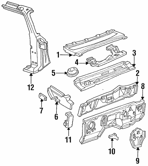 Body/Hinge Pillar for 1997 Ford Ranger #1