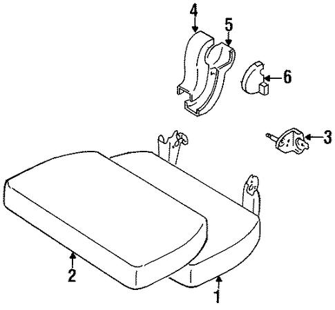 BODY/REAR SEAT COMPONENTS for 1996 Toyota T100 #1