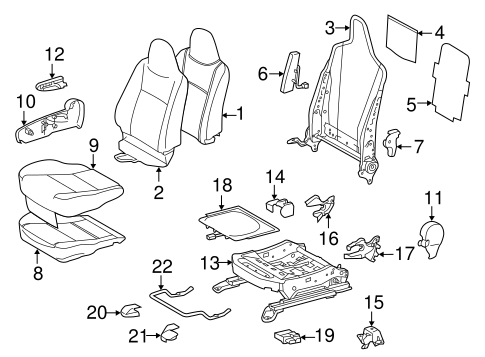 BODY/FRONT SEAT COMPONENTS for 2012 Toyota Prius C #2