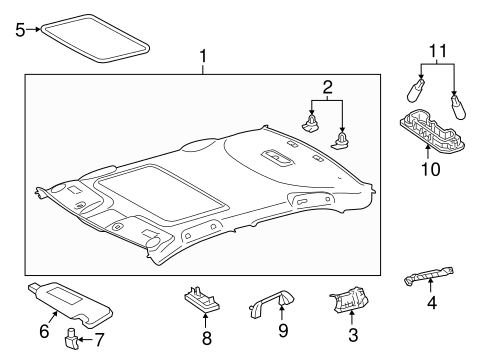 BODY/INTERIOR TRIM - ROOF for 2015 Toyota Camry #2