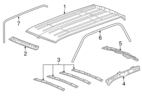 Roof & Components for 2008 Lincoln Navigator #0