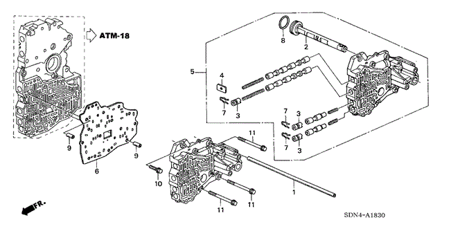 Transmission - Automatic/AT Servo Body (V6) for 2003 Honda ACCORD COUPE #1