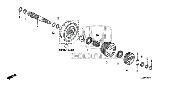 Transmission - Automatic/AT Third Shaft (V6) for 2010 Honda ACCORD SEDAN #1