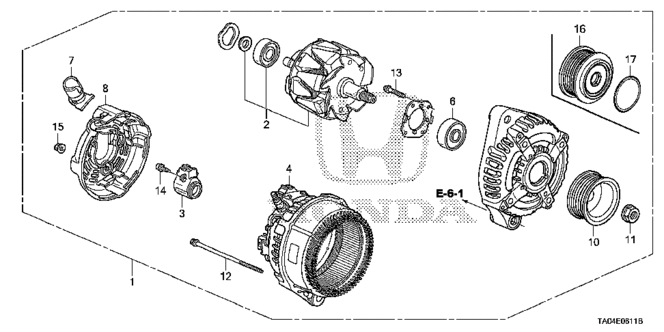 Engine/Alternator (Denso) (V6) for 2010 Honda ACCORD SEDAN #1