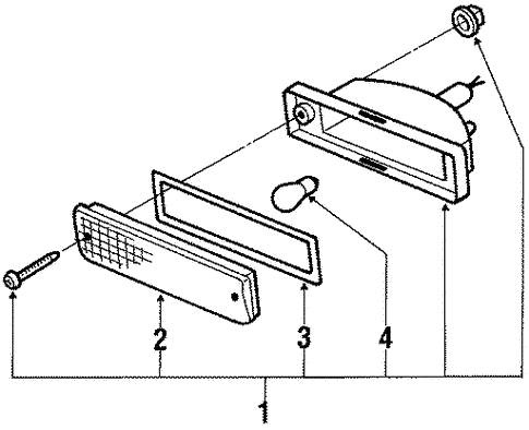 Electrical/Signal Lamps for 1995 Nissan Pathfinder #1