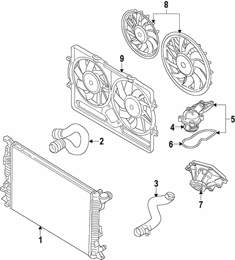 Radiator & Components for 2010 Audi Q5 #1