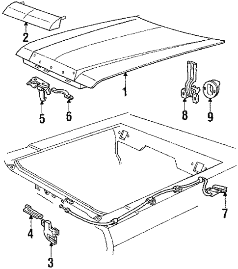 Hood & Components for 1985 Mercury Marquis #0