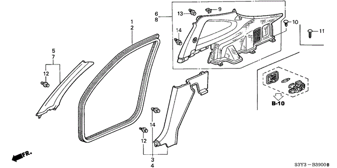 Interior/Bumper/Pillar Garnish for 2002 Honda INSIGHT #1