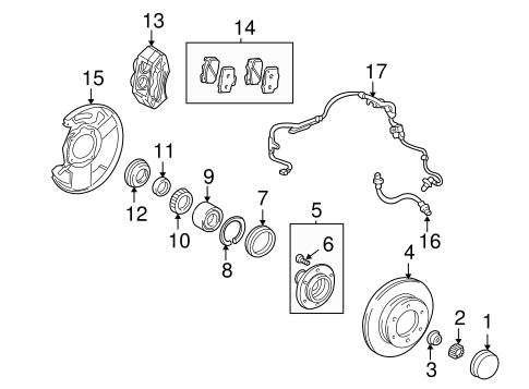 BRAKES/FRONT BRAKES for 2004 Toyota Sequoia #1