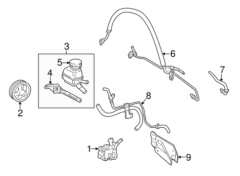 STEERING/PUMP & HOSES for 1998 Toyota Corolla #1