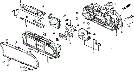 Electrical/Exhaust/Heater/Fuel/Meter Components (Denso) for 1988 Honda CIVIC 5-DOOR #1