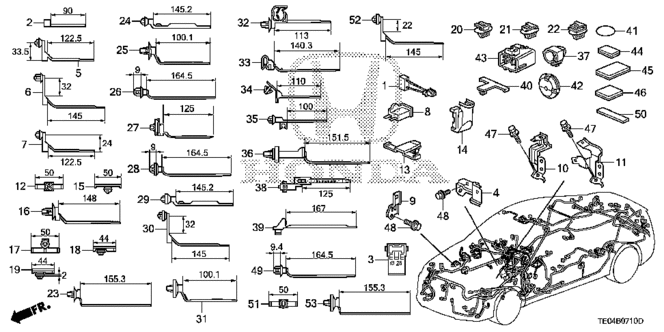 ELECTRICAL / EXHAUST / HEATER / FUEL/HARNESS BAND - BRACKET for 2009 Honda ACCORD COUPE #1