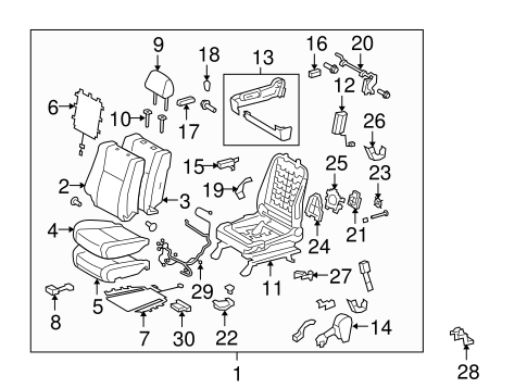 BODY/PASSENGER SEAT COMPONENTS for 2011 Toyota Sequoia #2