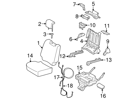 BODY/REAR SEAT COMPONENTS for 2008 Toyota Yaris #5