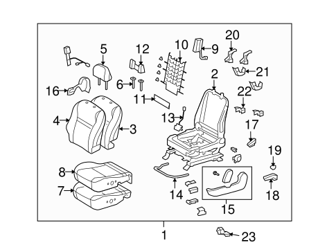 BODY/DRIVER SEAT COMPONENTS for 2010 Toyota Matrix #1