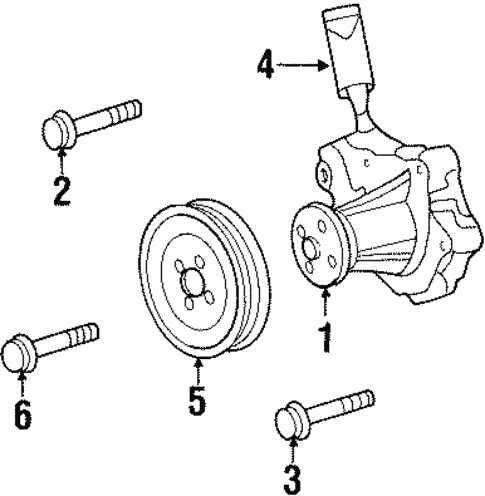 Water Pump for 1995 Nissan Quest #0