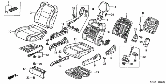 Front Seat (R.) for 2001 Acura MDX #0