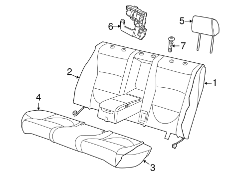 XJR REAR SEAT COMPONENTS