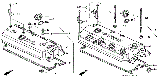 ENGINE/CYLINDER HEAD COVER for 1997 Honda ACCORD 5-DOOR #1