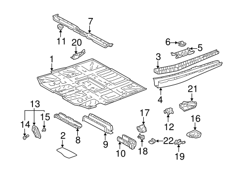 BODY/FLOOR & RAILS for 2002 Toyota Sienna #1
