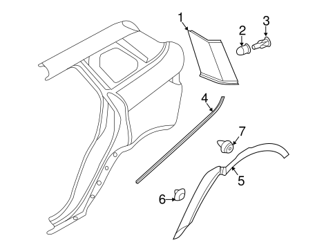 Range Rover Evoque EXTERIOR TRIM - QUARTER PANEL 2