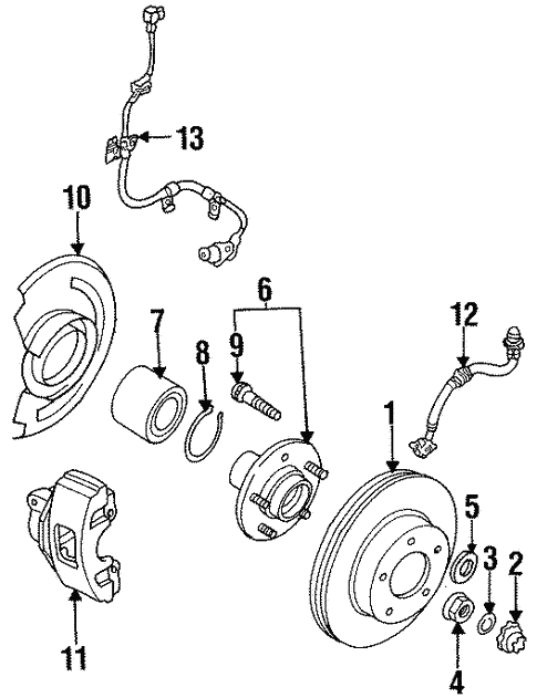 Front Brakes for 1995 Nissan Quest #0