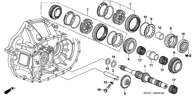 TRANSMISSION - MANUAL/MT MAINSHAFT (L4) (KA) for 2005 Honda ACCORD SEDAN #1