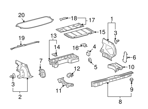 BODY/INTERIOR TRIM - REAR BODY for 2013 Toyota Matrix #1