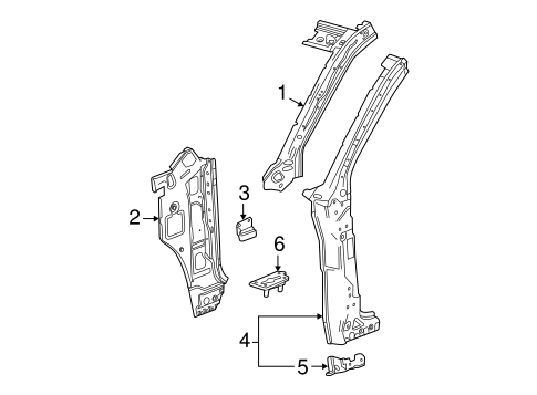 Hinge Pillar for 2018 GMC Sierra 1500 #0