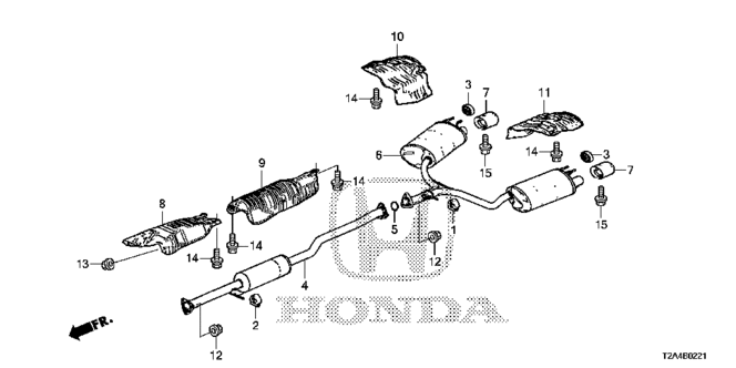 Electrical/Exhaust/Heater/Fuel/Muffler (2) for 2013 Honda ACCORD SEDAN #1