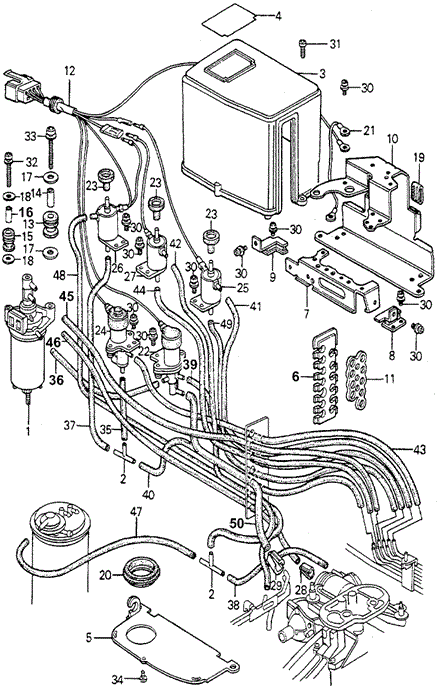 ELECTRICAL / EXHAUST / HEATER / FUEL/HMT CONTROL BOX - VALVE - TUBING ('81) (KL) for 1981 Honda ACCORD HATCHBACK #1