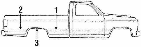 Body/Exterior Trim - Pick UP Box for 1997 Ford F-350 #2