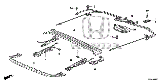 Interior/Bumper/Roof Slide Components for 2012 Honda ACCORD SEDAN #1
