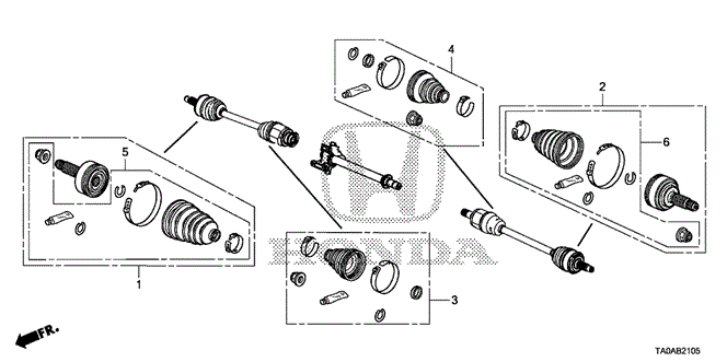 Chassis/Front Driveshaft Set Short Parts for 2012 Honda ACCORD SEDAN #1