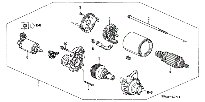 ENGINE/STARTER MOTOR (MITSUBA) for 2004 Honda CIVIC COUPE #1