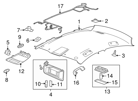 Body/Interior Trim - Roof for 2016 Buick Regal #1