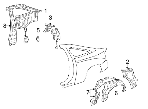 BODY/INNER STRUCTURE for 2004 Toyota Celica #1