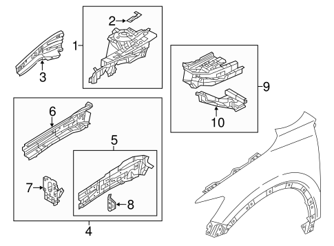 Structural Components & Rails for 2013 Mazda CX-5 #0