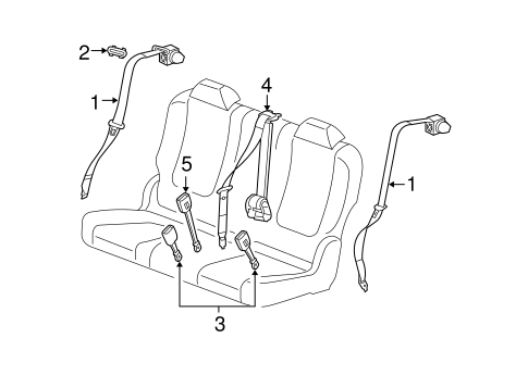 Malibu REAR SEAT BELTS